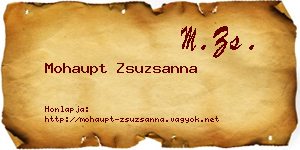 Mohaupt Zsuzsanna névjegykártya
